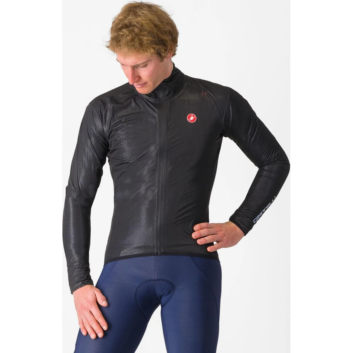 Castelli Squall Shell vandtæt cykeljakke - Sort/Grå