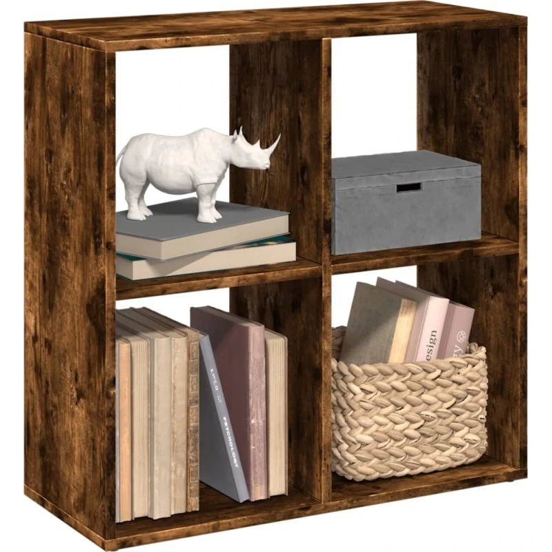 Bogreol/rumdeler 69,5x29x69,5 cm - Røget eg