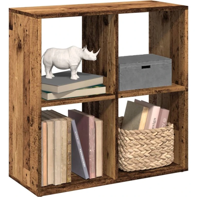 Bogreol/Rumdeler 4-kube konstrueret træ 69,5x29x69,5 cm