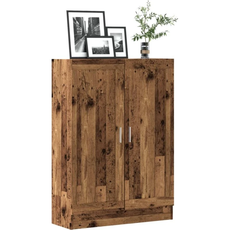 Bogskab i konstrueret antiktræ 82,5x30,5x115 cm