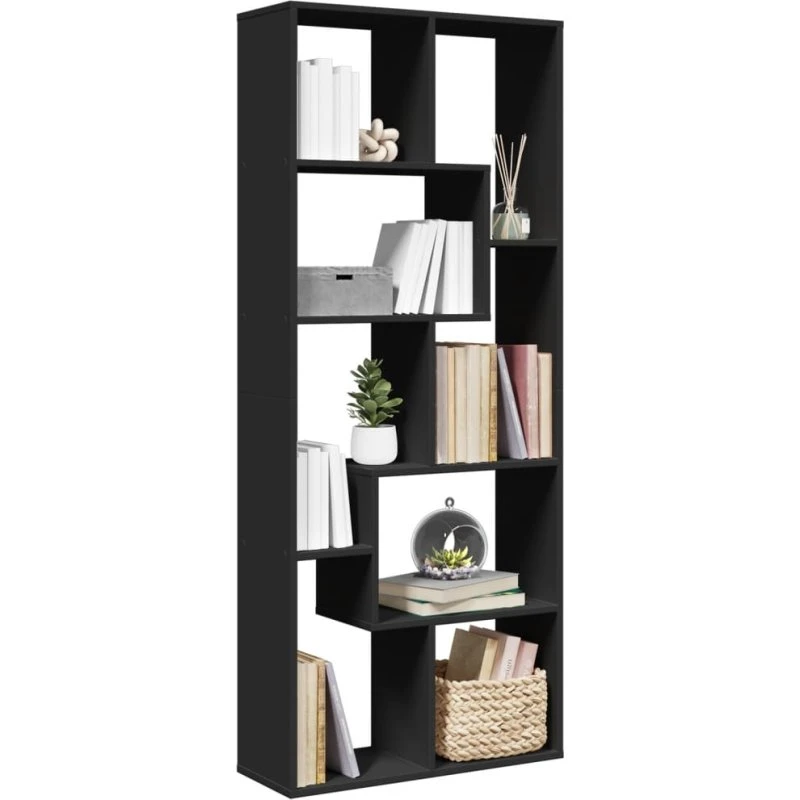 Bogreol/rumdeler 67×25×161,5 cm – Sort