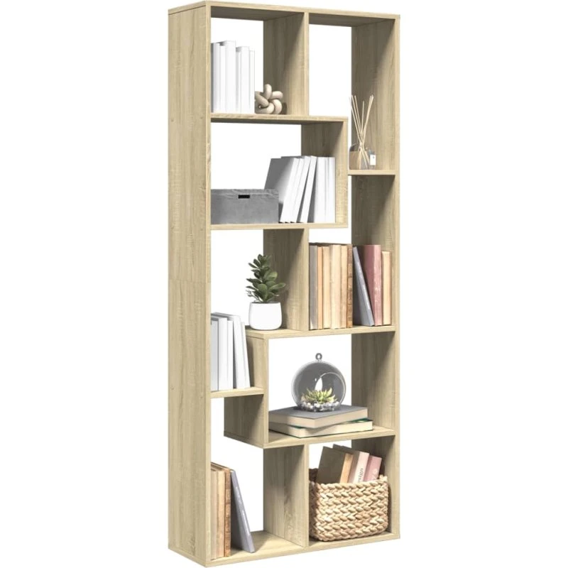 Bogreol/rumdeler 67x25x161,5 cm - Sonoma eg