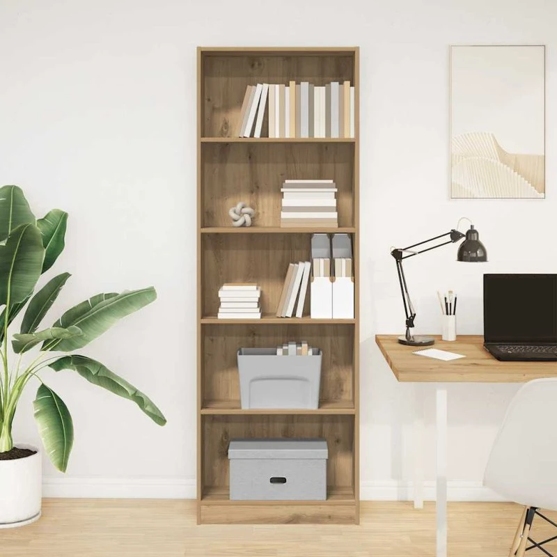 Bogreol kunstnerisk eg 60x24x176 cm