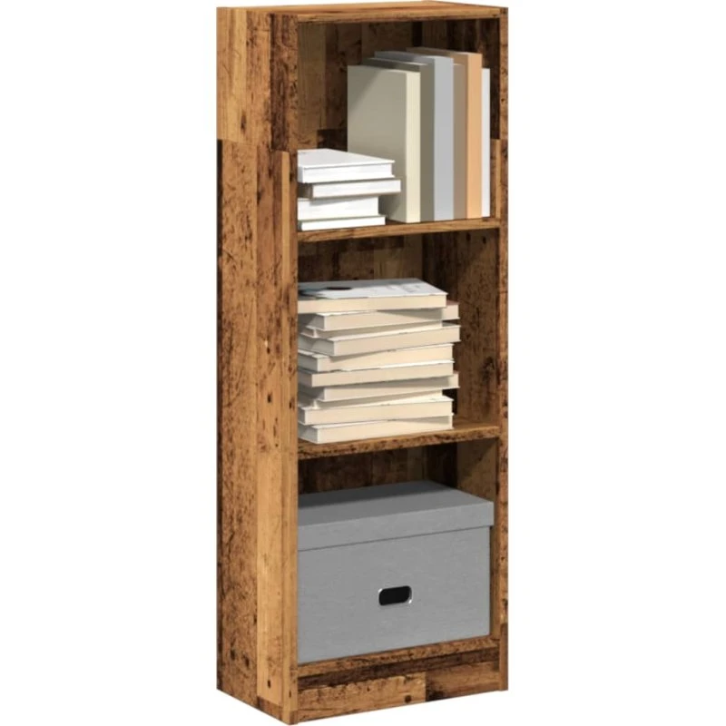 Bogreol 40x24x109 cm i konstrueret antik træ