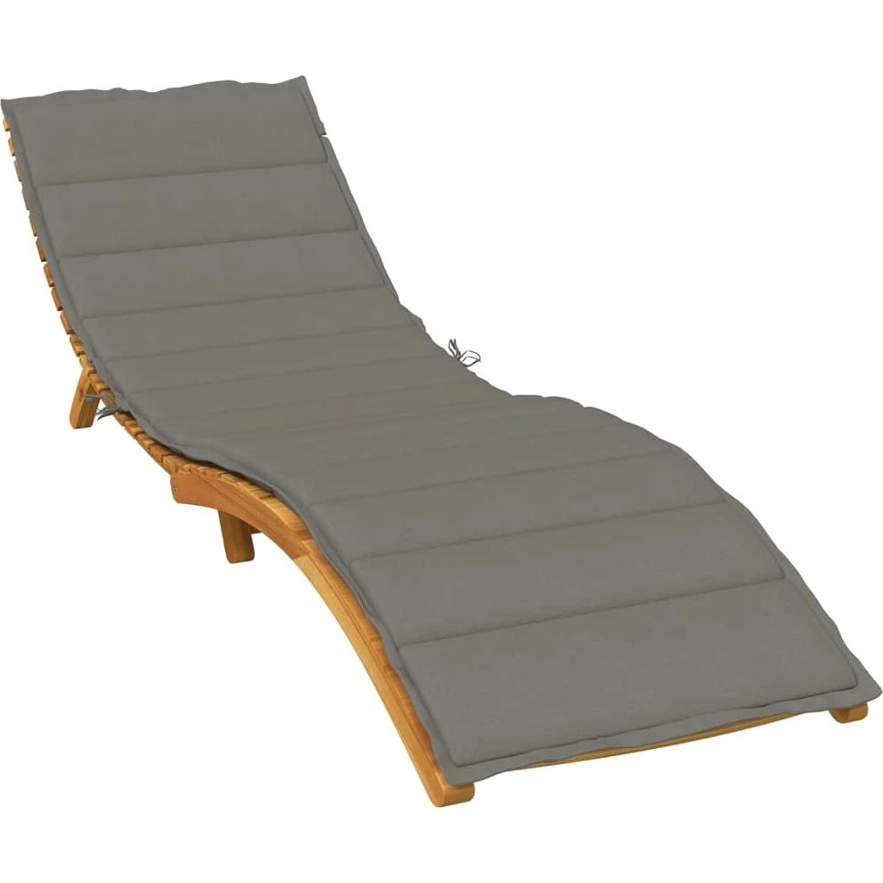 vidaXL Hynde til liggestol 200x60x4 cm - Meleret mørkegrå