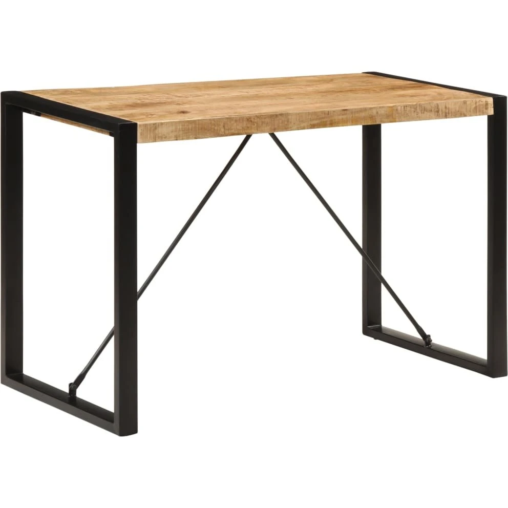 vidaXL spisebord i massivt ru mangotræ 120x55x76 cm
