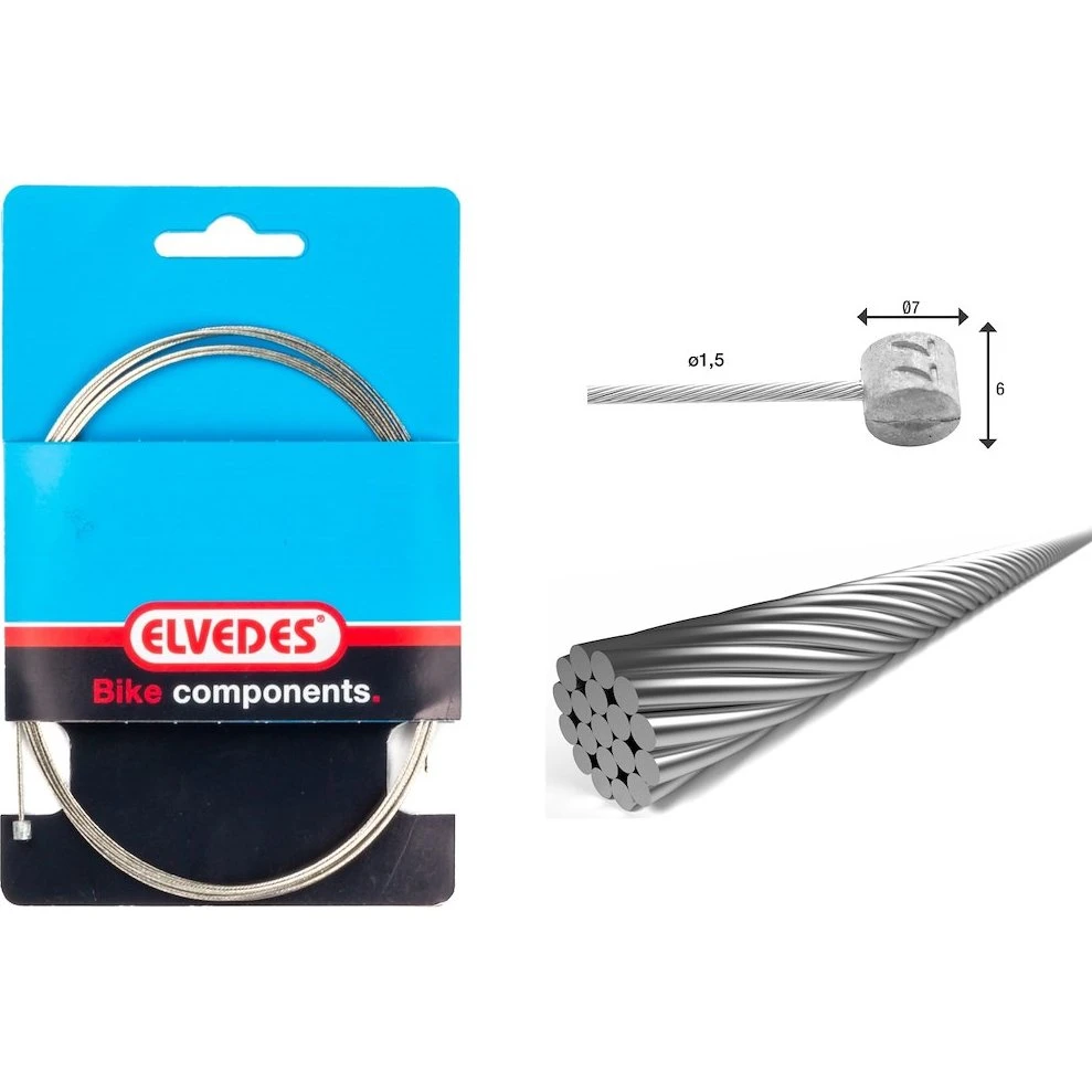 Elvedes Bremsewire 1x19 ø1,5/5000mm ø7x6mm