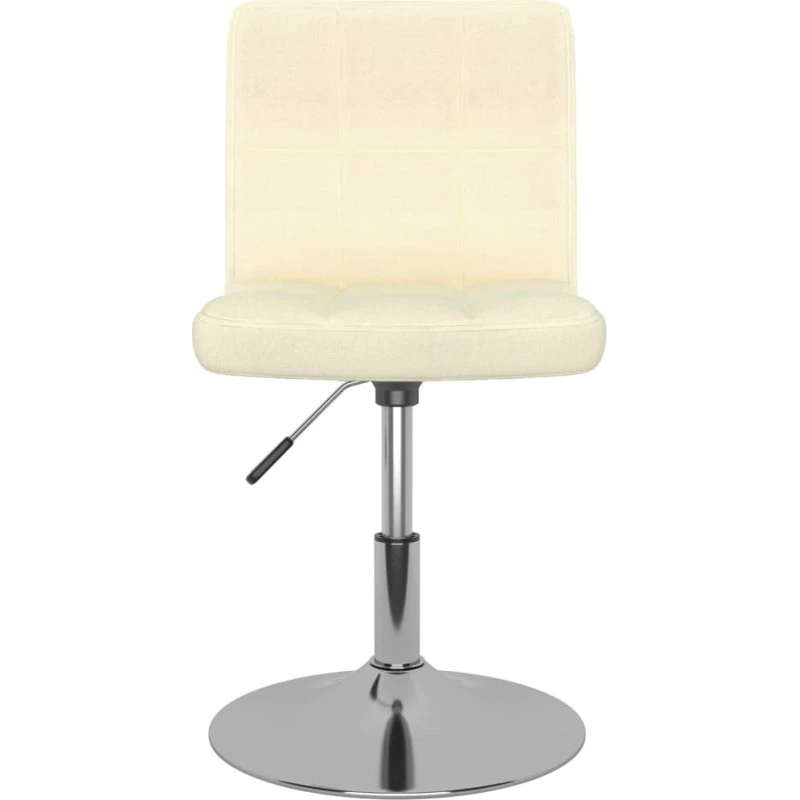 Drejelig spisebordsstol i creme stof, højdejusterbar