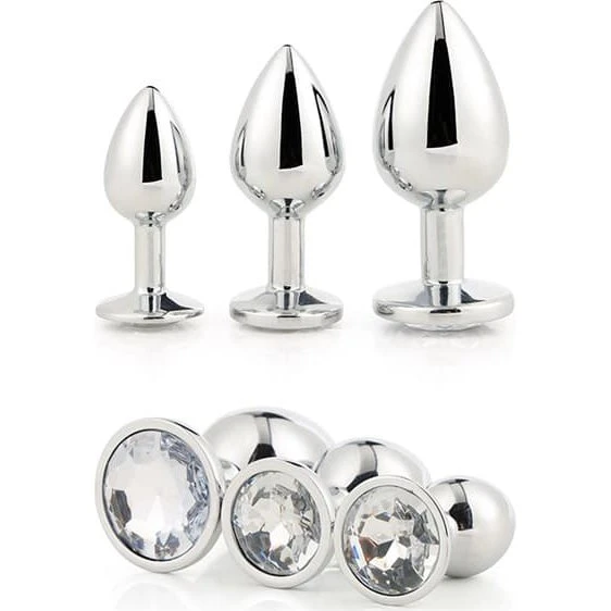 Gleaming Love Silver Plug Set - Sæt med analplugs