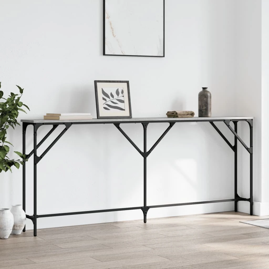 vidaXL Konsolbord 180x23x75 cm - Grå Sonoma-eg