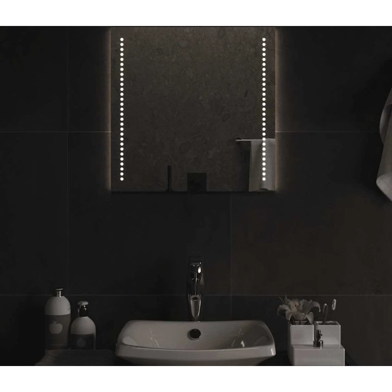 LED badeværelsesspejl 50x50 cm – vandtæt IP65, USB