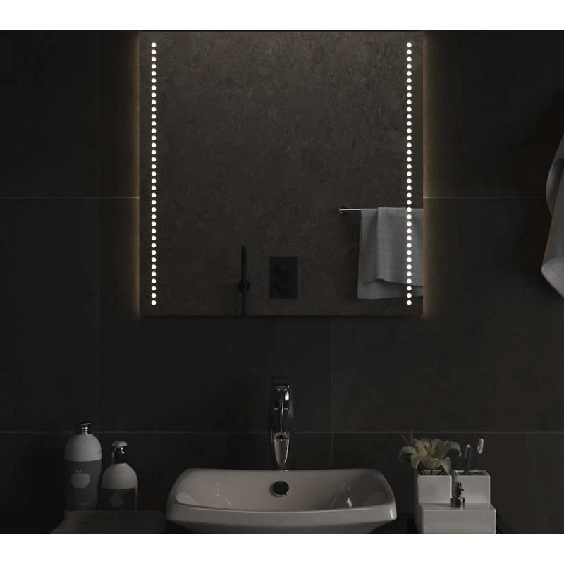 LED badeværelsesspejl 60x60 cm – IP65, USB