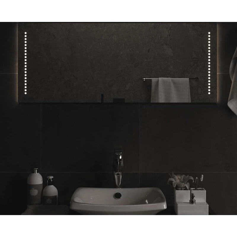 LED badeværelsesspejl 100x40 cm IP65 med USB