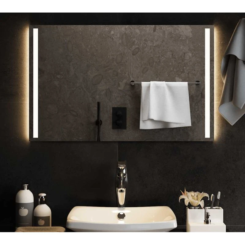 Badeværelsesspejl LED 80x50 cm – IP65, USB
