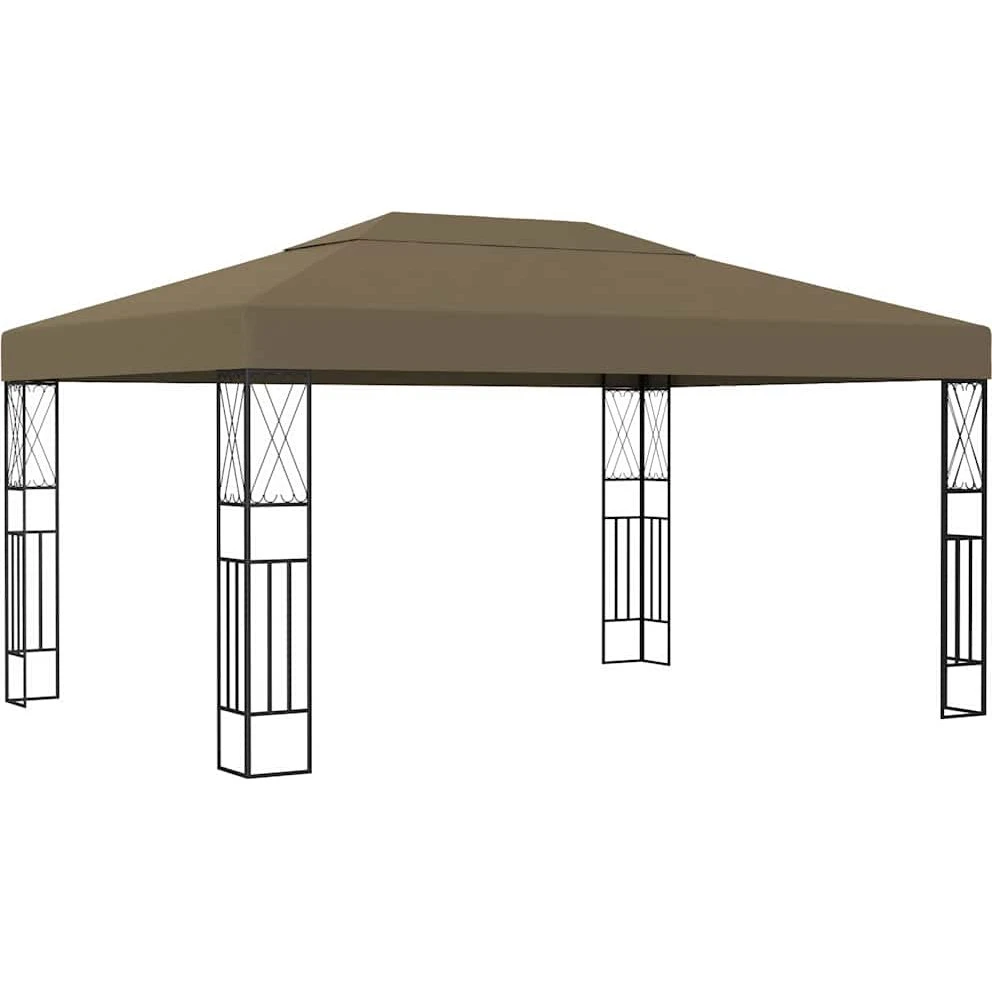 vidaXL Pavillon 3x4 m - Gråbrun