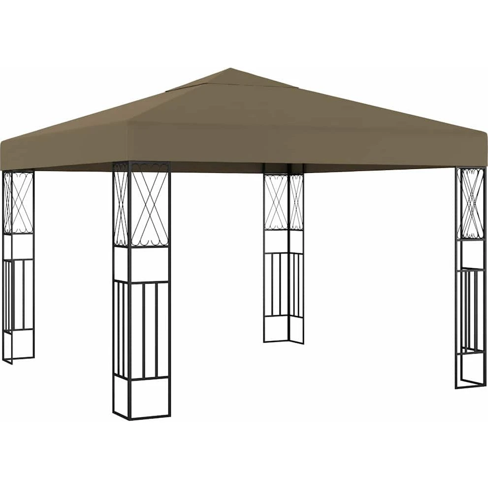vidaXL Pavillon 3x3 m - Gråbrun