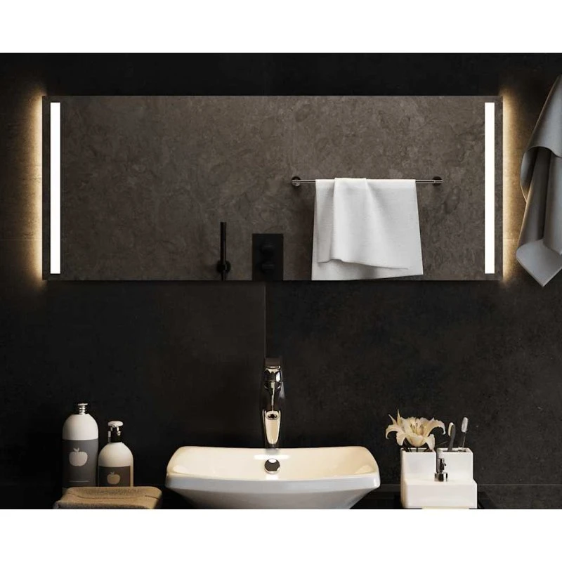 LED badeværelsesspejl 100x40 cm IP65 med USB