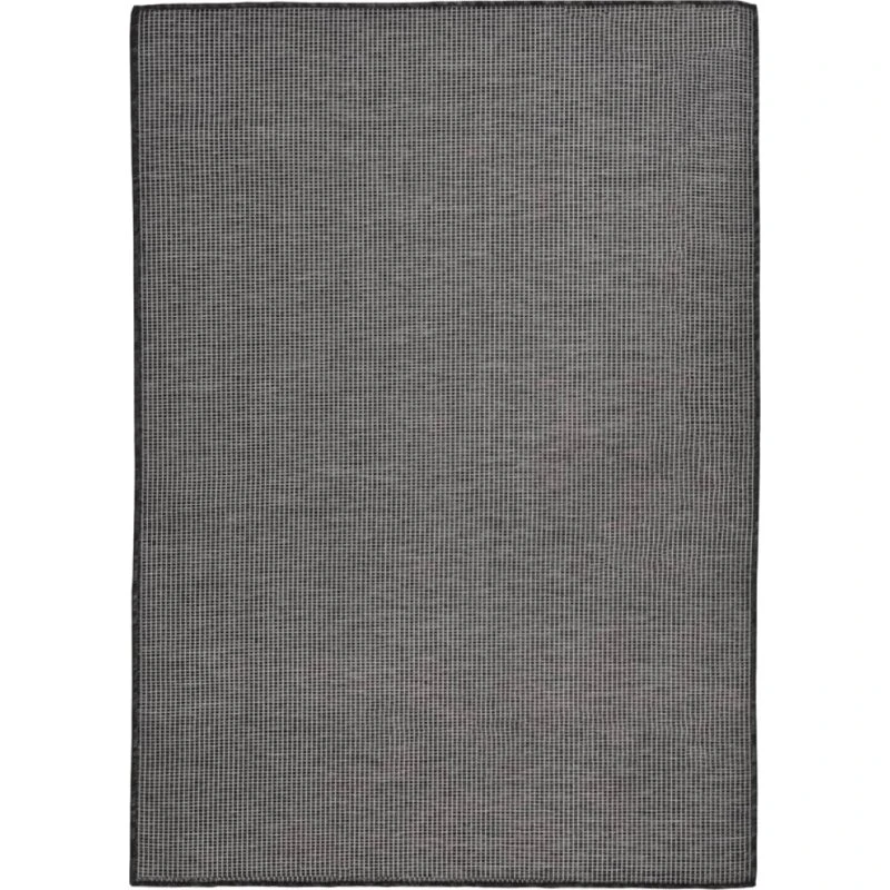 Fladvævet udendørstæppe 140x200 cm - grå