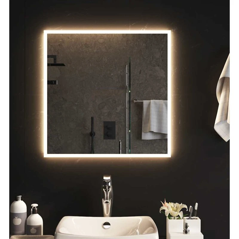 LED badeværelsesspejl 60x60 cm IP65 med USB
