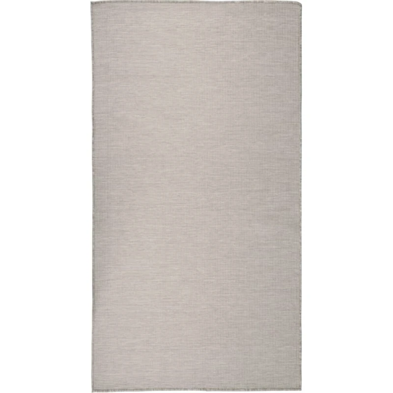 Fladvævet udendørstæppe 80x150 cm lysegrå