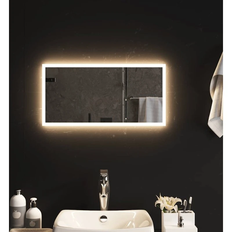 LED badeværelsesspejl 60x30 cm - IP65, USB
