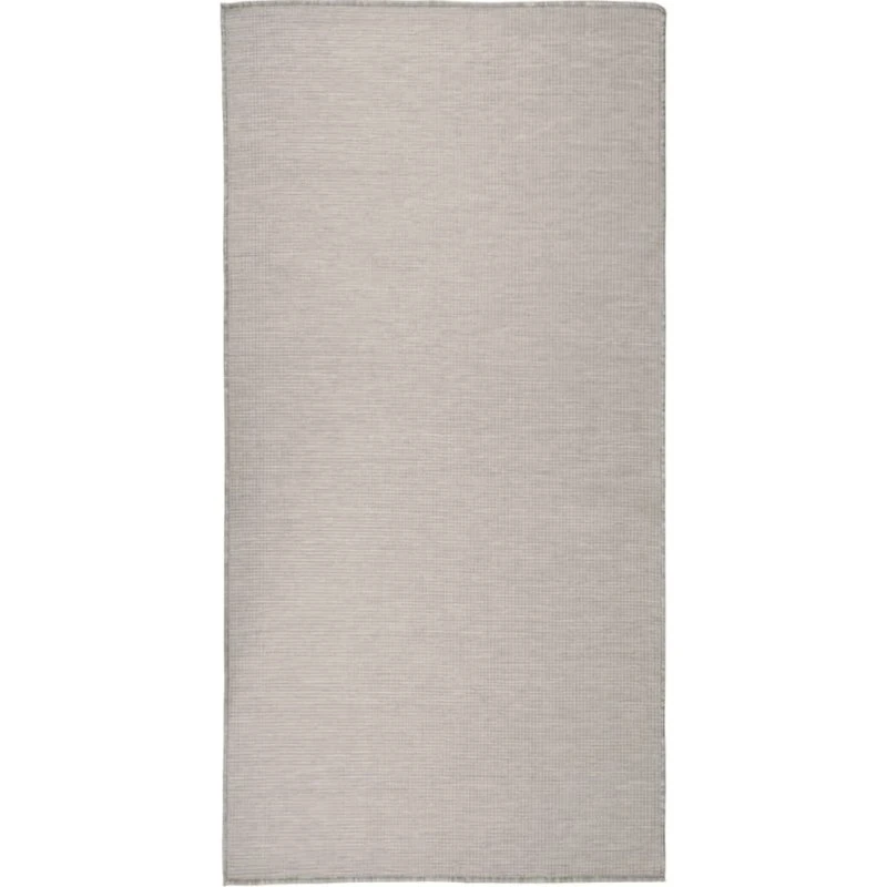 Fladvævet udendørstæppe 100x200 cm lysegrå