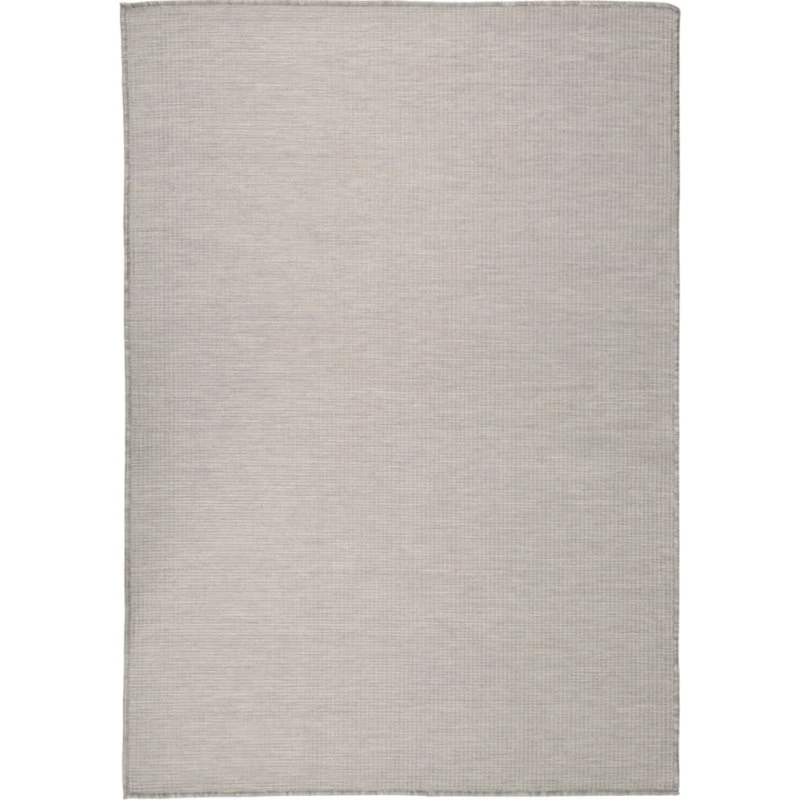 Fladvævet udendørstæppe 140x200 cm lysegrå
