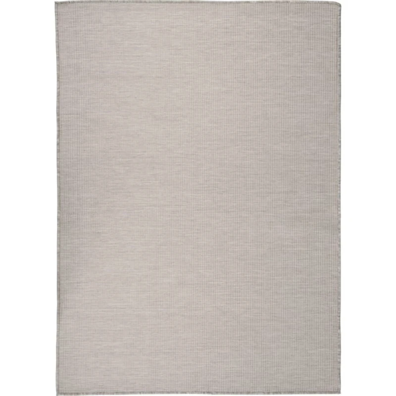 Fladvævet udendørstæppe 200x280 cm - lysegrå