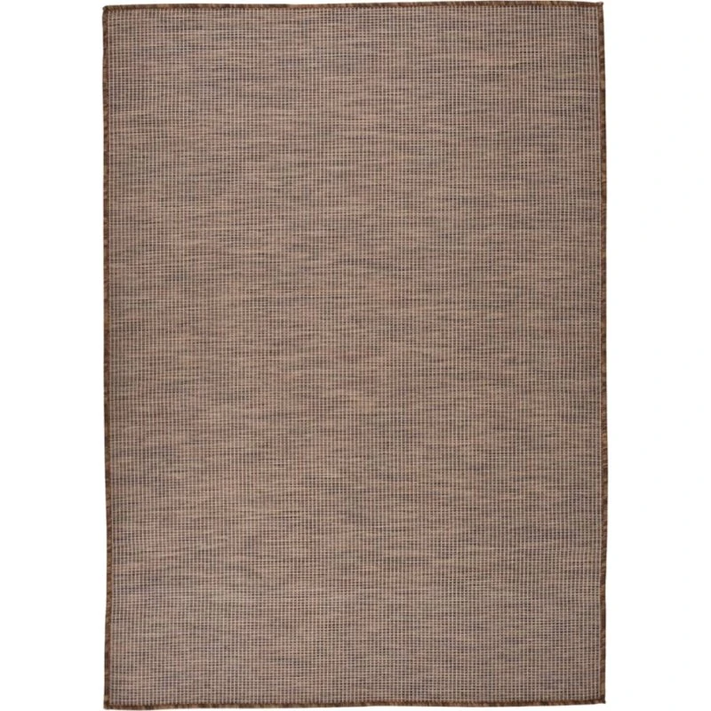 Fladvævet udendørstæppe 140x200 cm brun