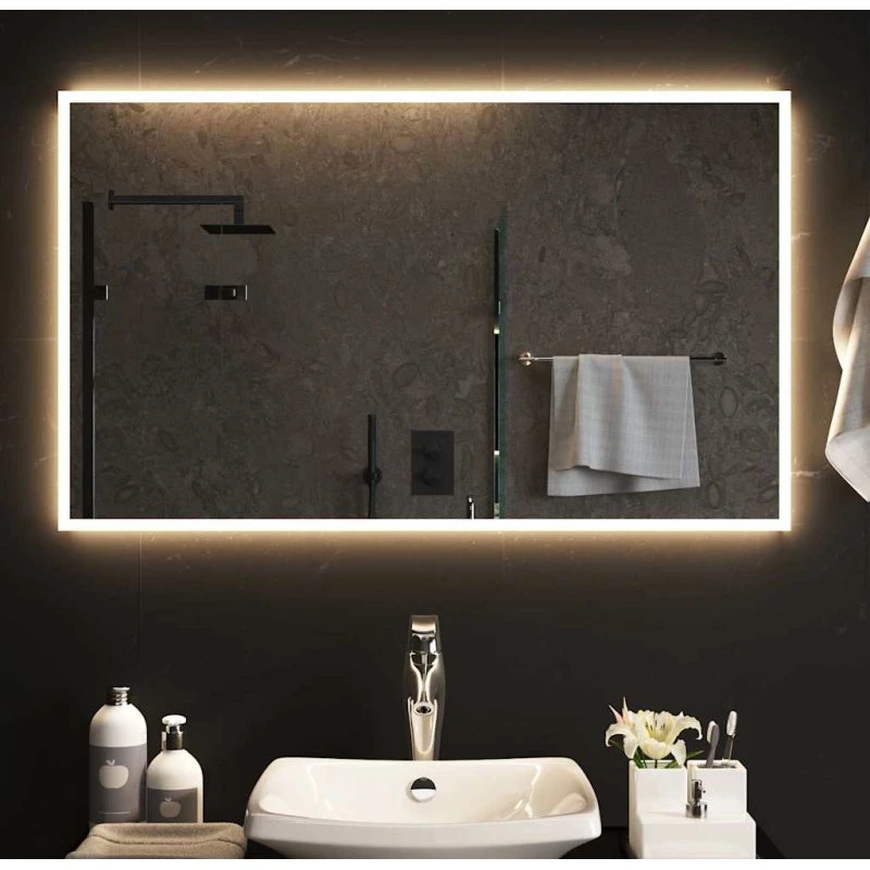 Badeværelsesspejl LED 100x60 cm - IP65, USB
