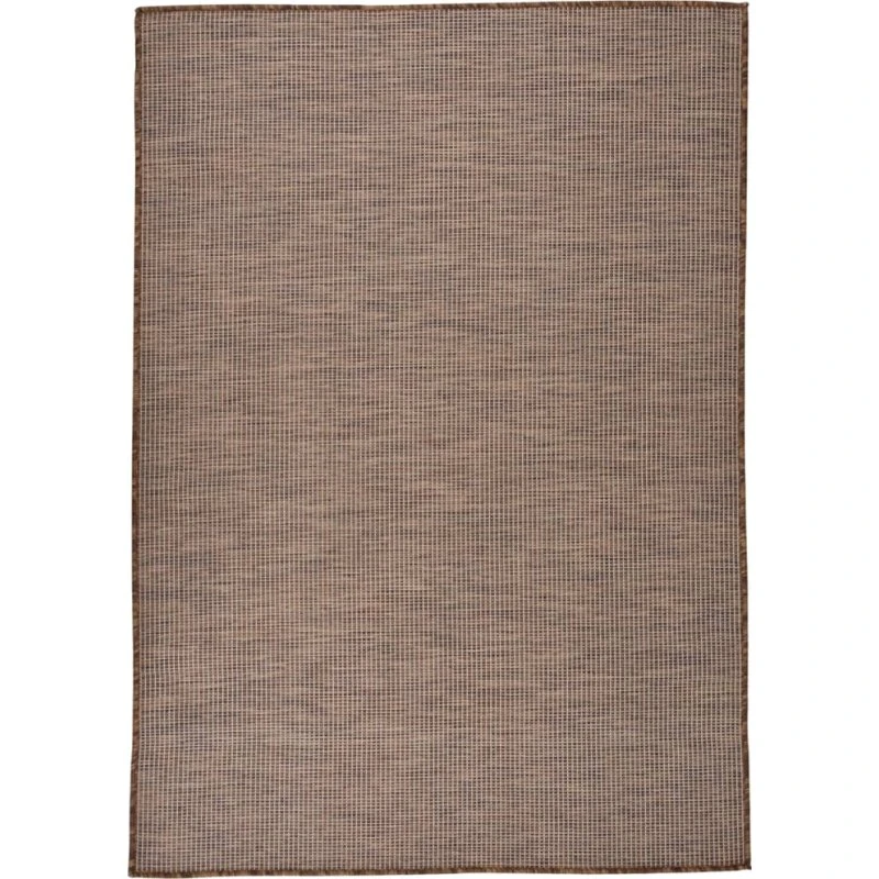 Fladvævet udendørstæppe 160x230 cm – brun, polypropylen