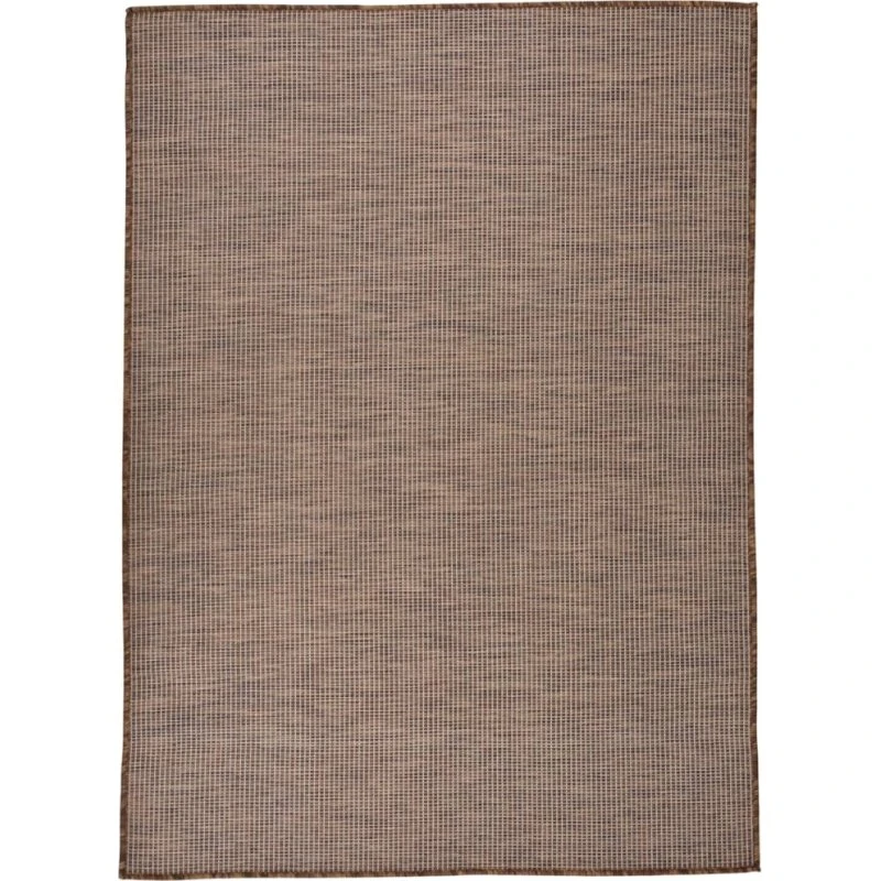 Fladvævet udendørstæppe 200x280 cm – brun