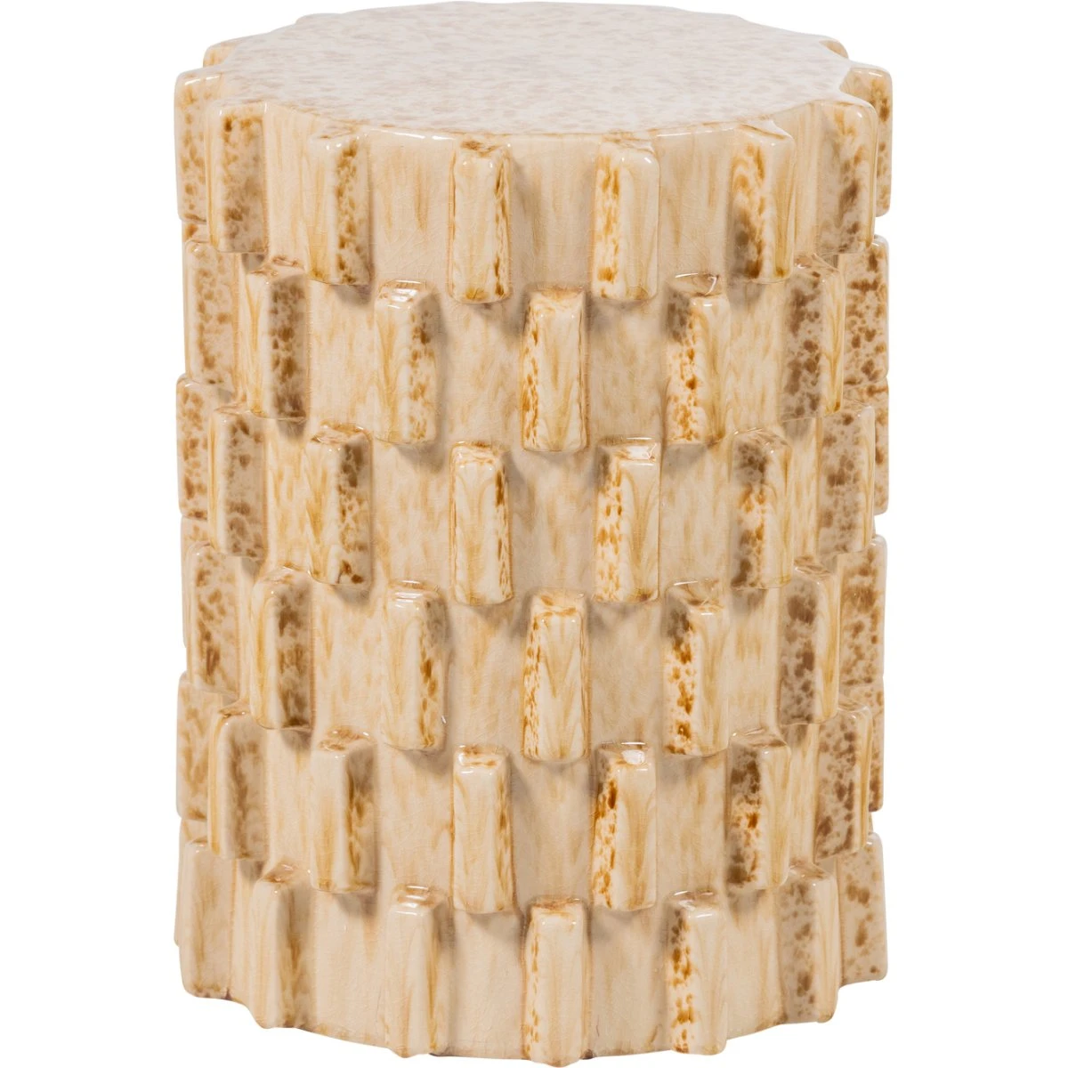 WOOOD Axu Sidebord - Beige Keramik - Ø35x45 cm