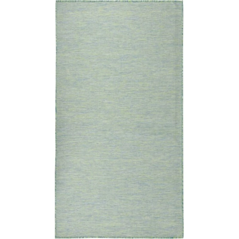 Fladvævet udendørstæppe 80x150 cm - turkis