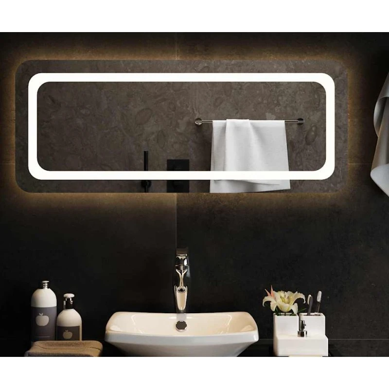 LED badeværelsesspejl 100x40 cm IP65 med USB