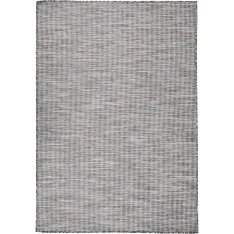Fladvævet udendørstæppe 160x230 cm – Brun/Blå