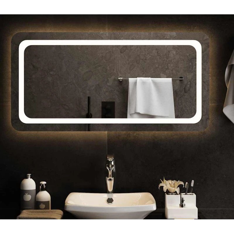 Badeværelsesspejl LED 100x50 cm - IP65, USB