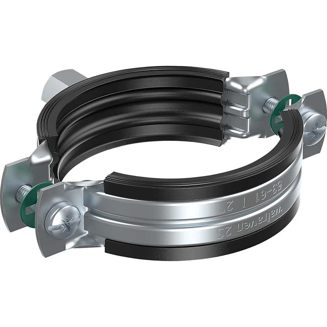 Walraven 2S Rørbøjle 53-61mm M8/M10 EPDM Elforzinket