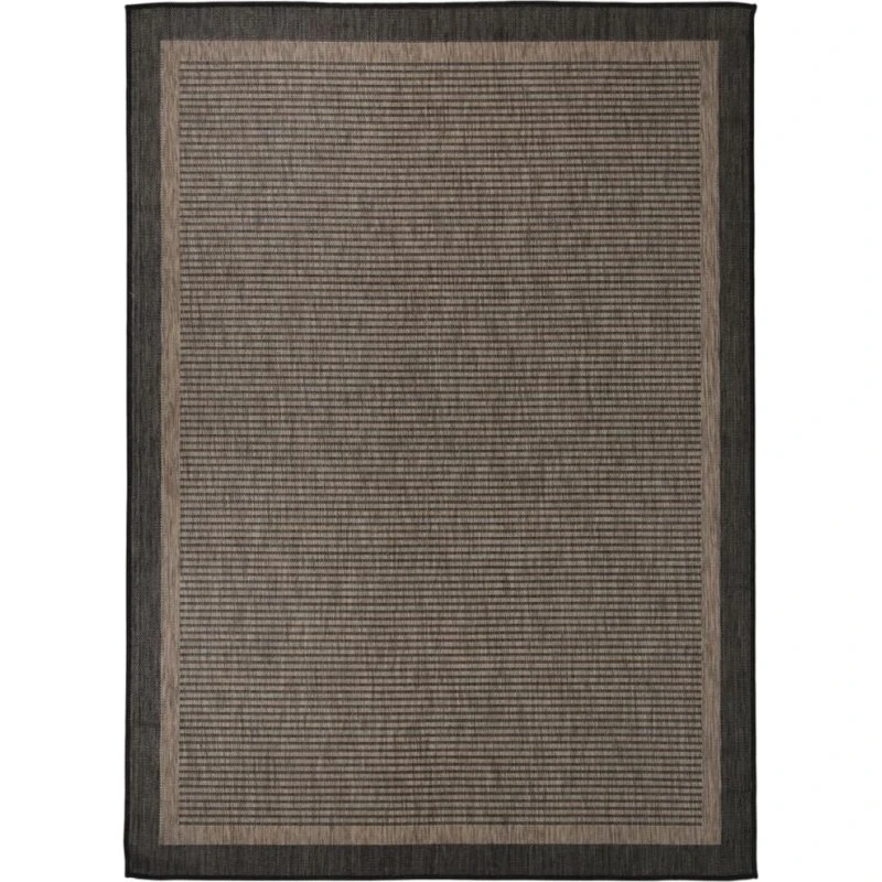 Fladvævet udendørstæppe 200x280 cm – mørkebrun