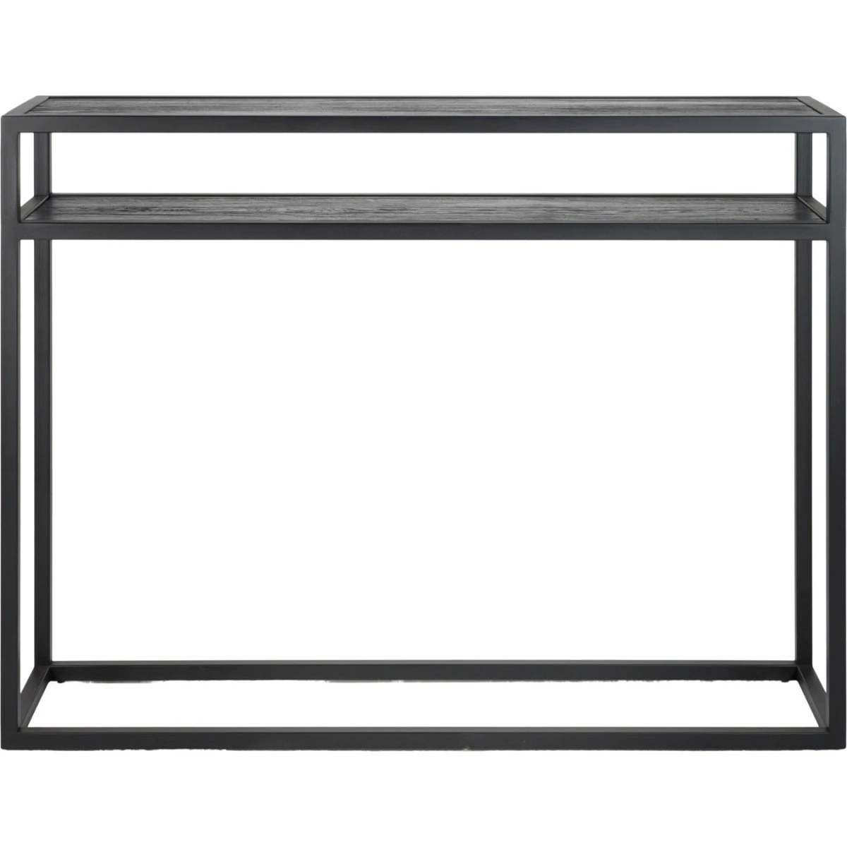 Spinder Design Daniél Konsolbord med hylde - Sort egetræ & stål