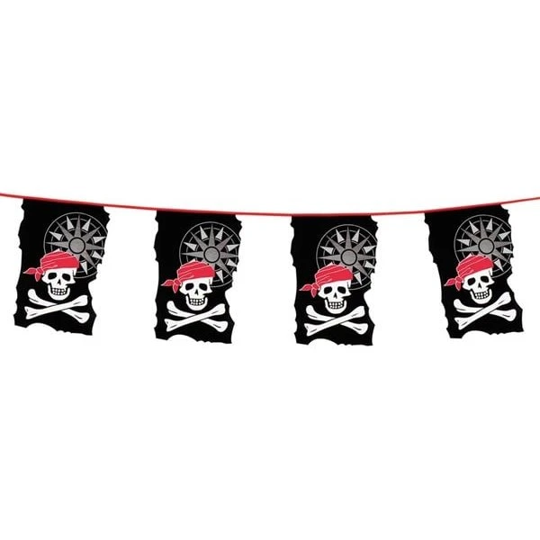 Boland Pirate Flag Line 10m - Piratflag (35 x 25 cm)