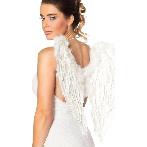 Boland Angel Wings White - Hvide fjerenglevinger til voksne