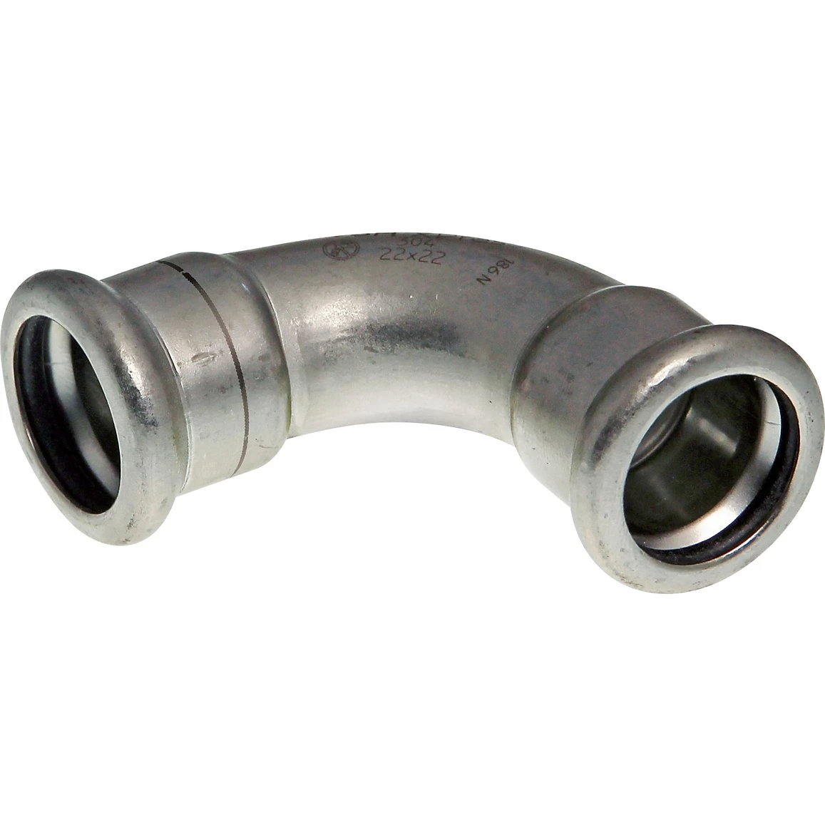 VSH XPress 22mm 90° bøjning i rustfrit stål AISI304
