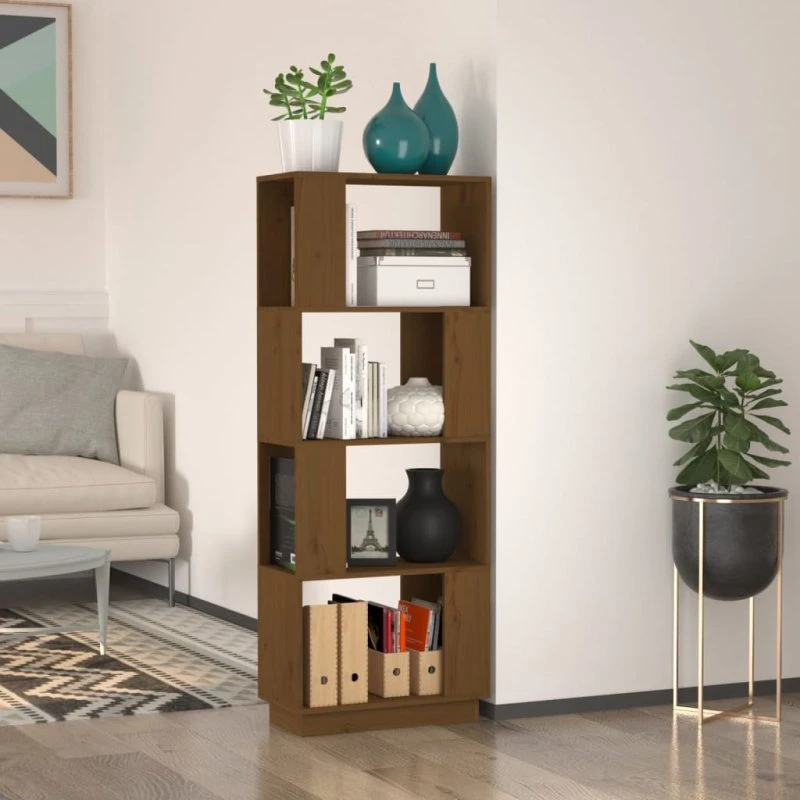 Bogreol/rumdeler 51x25x132 cm - massivt fyrretræ