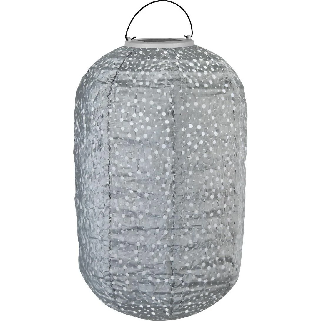 VONROC Luna Pillar Solcellelampe - LED - Stengrå - 350x220mm