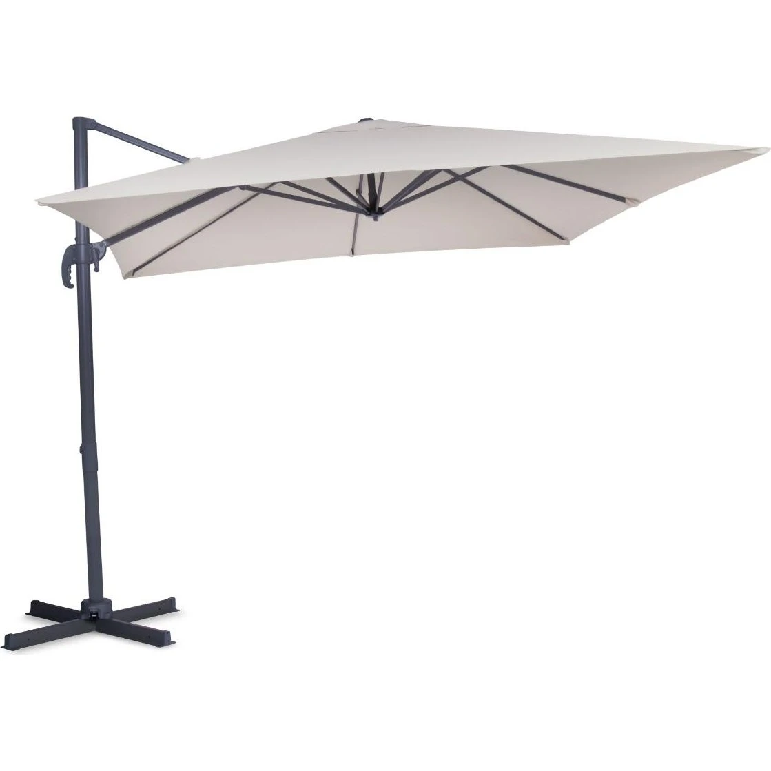 VONROC Premium Hængeparasol Pisogne 300x300cm Beige