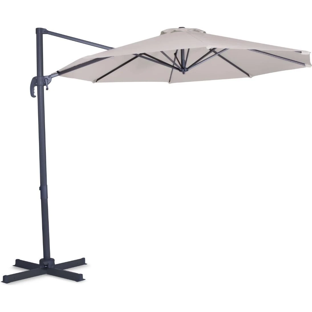 VONROC Premium Bardolino Parasol Ø300cm - Beige
