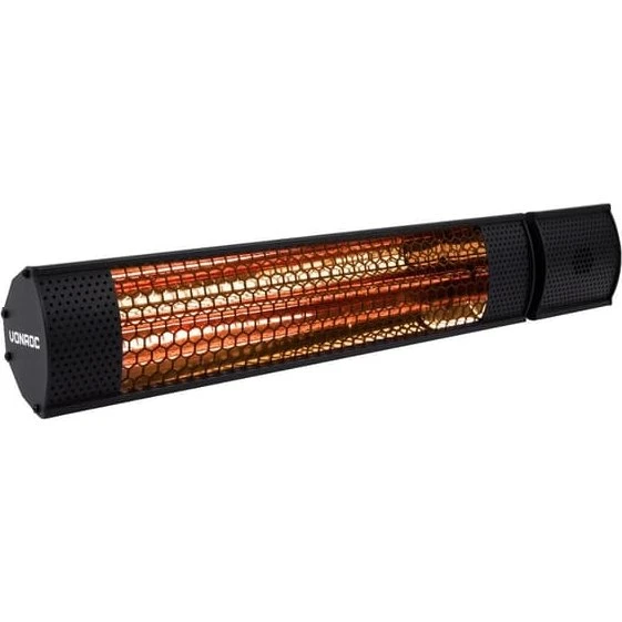 VONROC Marsili Terrassevarmer - 2000W Infrarød - Sort