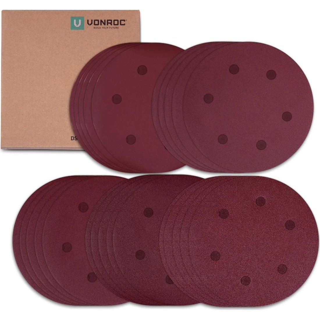 VONROC Slibepapir 225mm Rondel - 25 stk. til Girafsliber