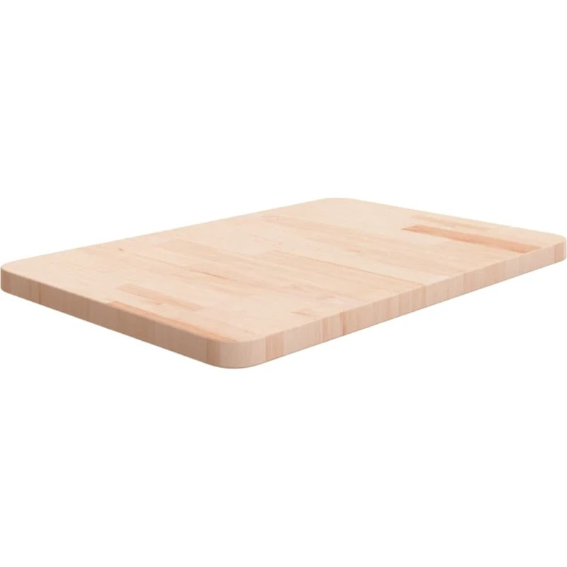 Bordplade i massivt egetræ 60x40x2,5 cm ubehandlet